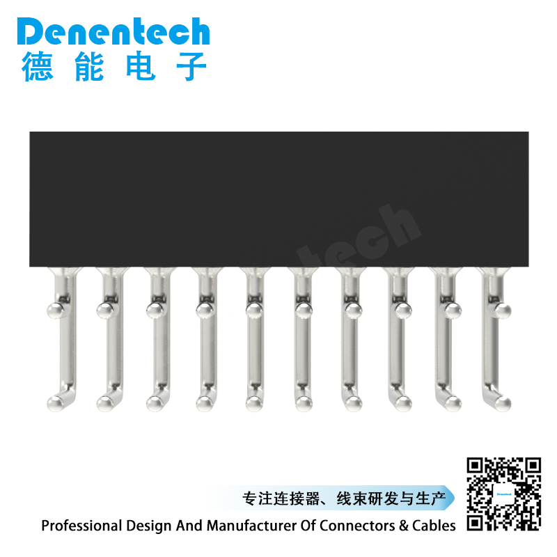 Denentech low price 1.27MMx2.54MM machined female header H3.80xW4.52 triple row right angle machine female header connector
